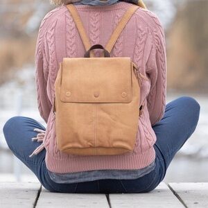 NWT KEAAN The Milano Aria Backpack in Mocha Leather